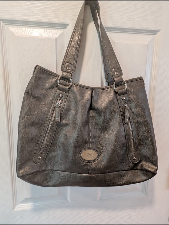 Enzo Angiolini Handbags - Enzo Angiolini Gun Metal Grey Tote/Hobo Bag